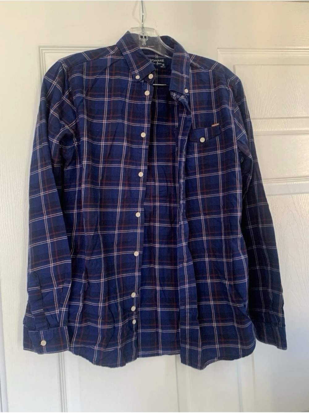 Nukutavake Plaid Button-Down Shirt - Men's Size 16 (M) - Designed in Spain